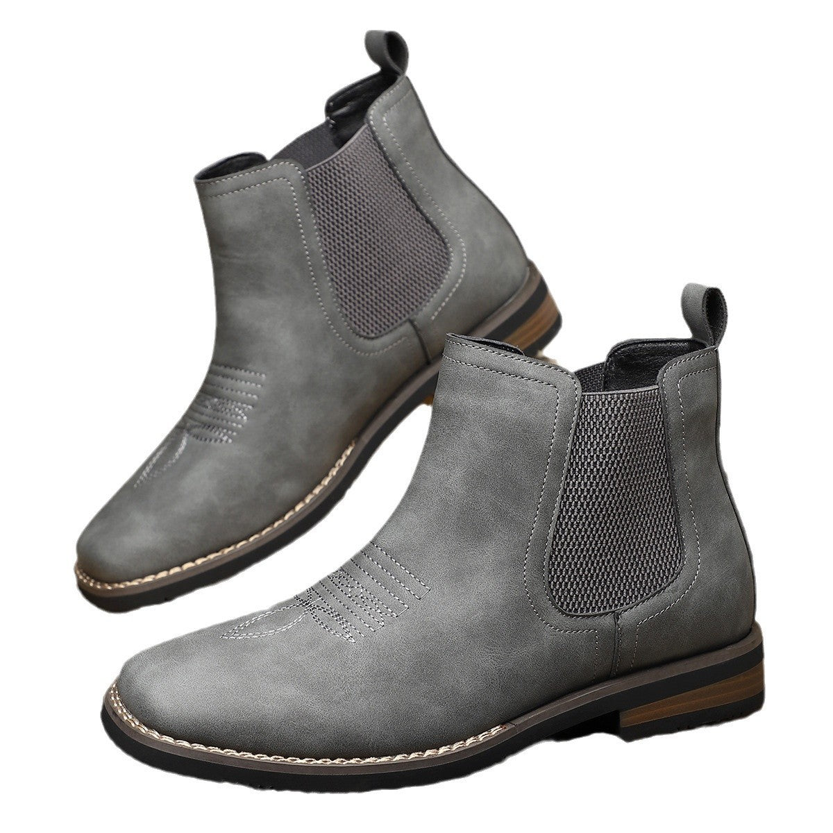 Men's Autumn And Winter Casual British Style Mid-calf Martin Boots