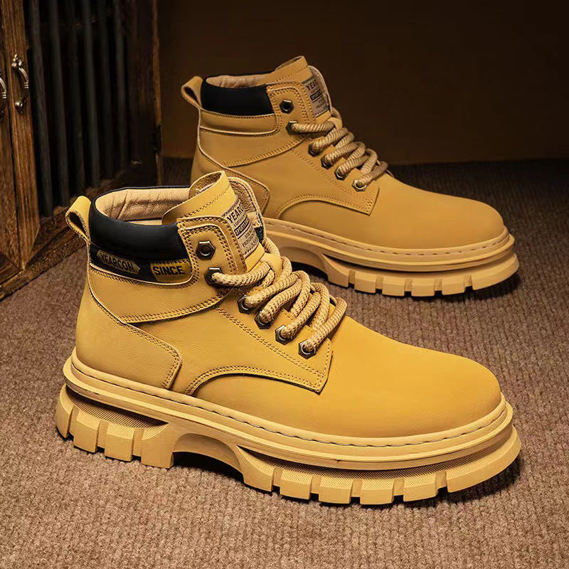 Martin Boots Men Trendy High Top British Working Wear