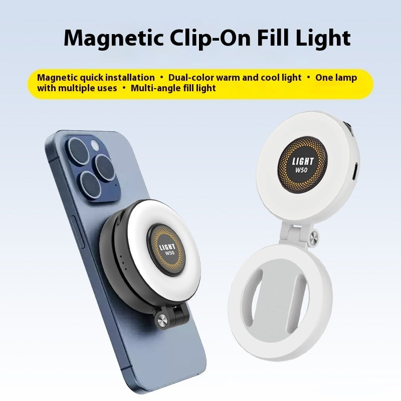 W50 Selfie Mobile Phone Magnetic Fill Light Portable