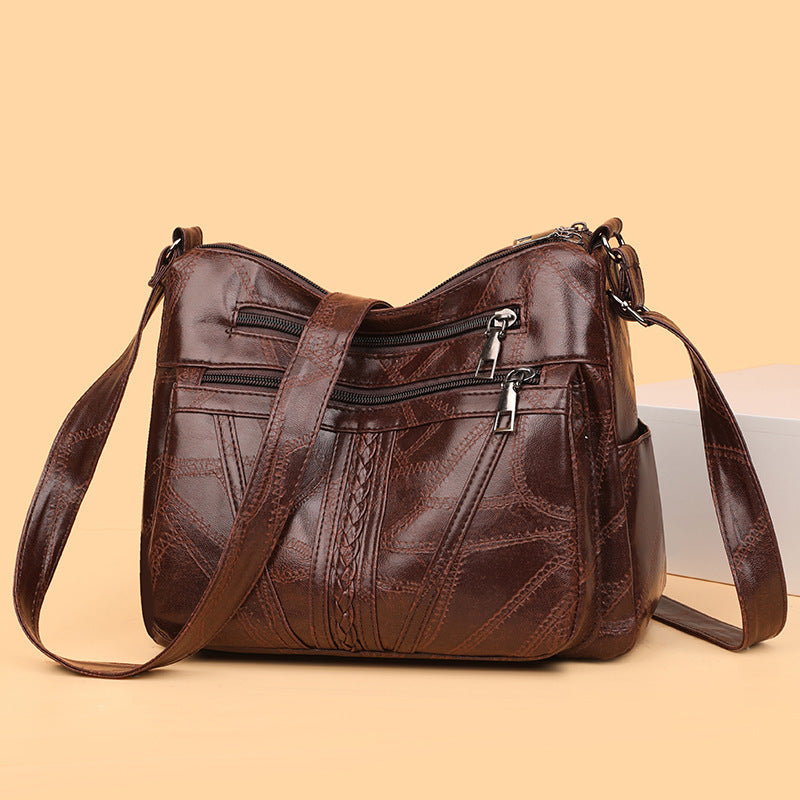 Stitching Braid All-match Shoulder Messenger Bag